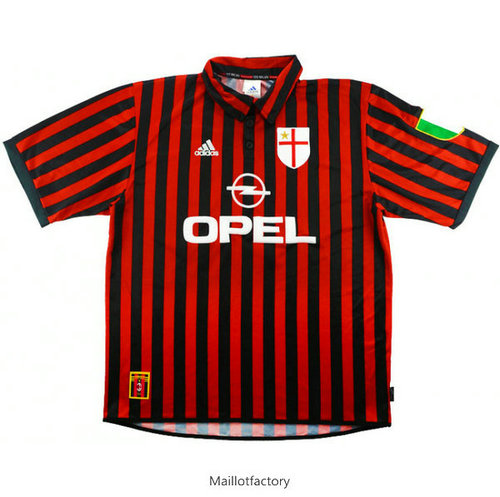 Pas cher Retro Maillot du AC Milan Centenaire 1999-00 Domicile