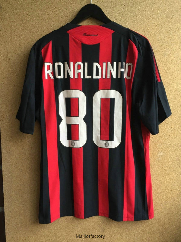 Achetez Retro Maillot du AC Milan 2008-09 Domicile (80 Ronaldinho)