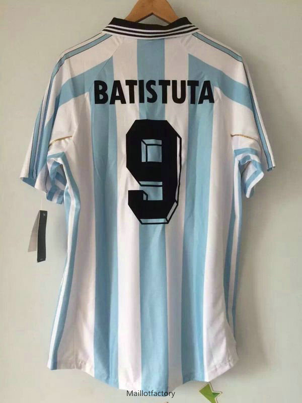 Achat Retro Maillot du Argentina Coupe du Monde 1998 Domicile (9 BATISTUTA)