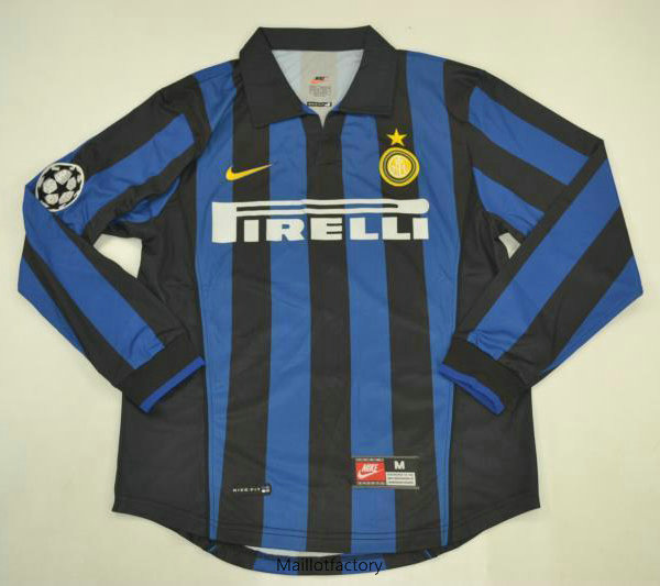 Vente Retro Maillot du Inter Milan 1998-99 Manche Longue Domicile