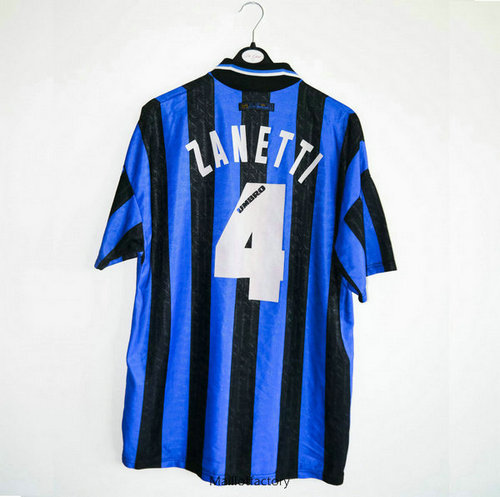 Pas cher Retro Maillot du Inter Milan 1997-98 Domicile (4 Zanetti)