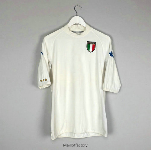 Nouveaux Retro Maillot du Italie Coupe du Monde 2002 Exterieur Blanc