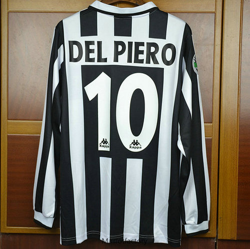 Achetés Retro Maillot du Juventus 1996-97 Manche Longue Domicile (10 Del Piero)