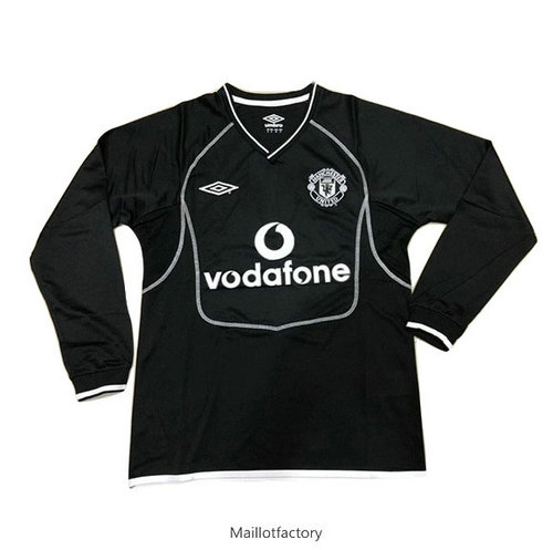 Achat Retro Maillot du Manchester United 2000-2002 Manche Longue Noir