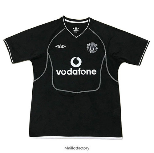 Nouveaux Retro Maillot du Manchester United 2000-2002 Noir