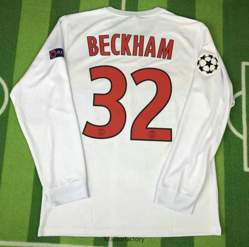 Vente Retro Maillot du PSG Champions League 2012-13 Manche Longue (32#Beckham)