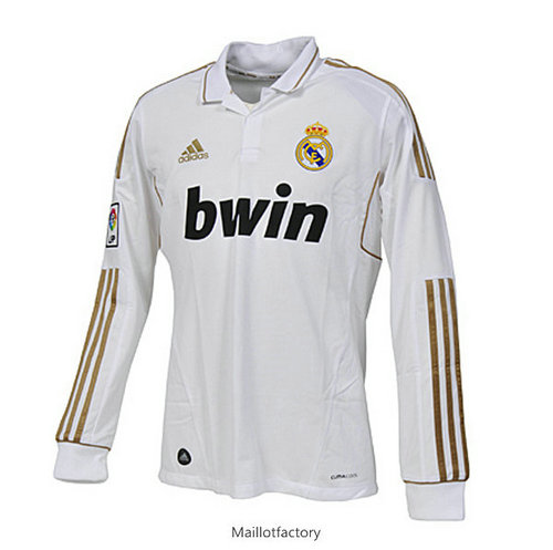 Soldes Retro Maillot du Real Madrid 2011-12 Manche Longue Domicile