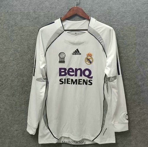 Achetez Retro Maillot du Real Madrid 2006-07 Manche Longue Domicile