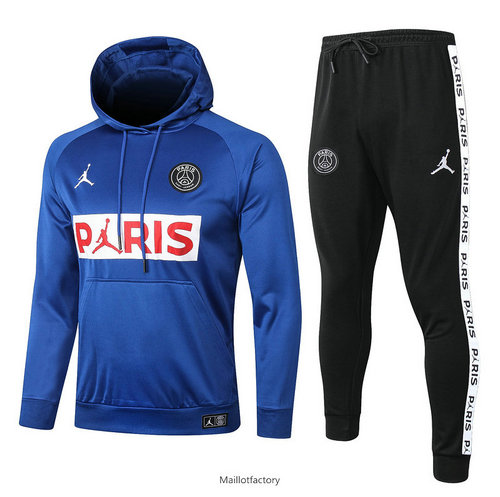 Achetés Survetement PSG 2020/21 a Capuche Bleu / Blanc PARIS Jordan