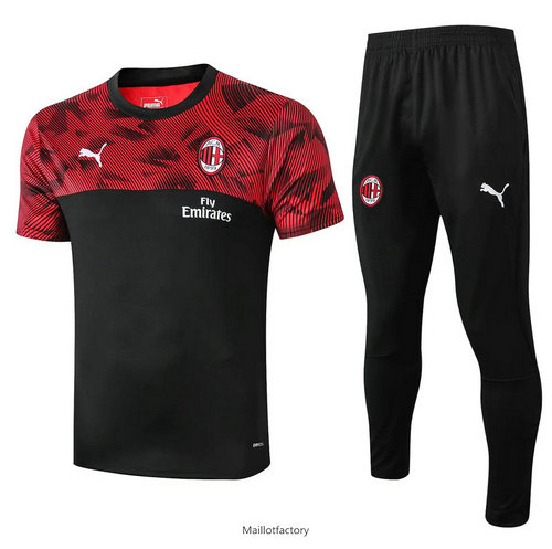 Flocage Kit d'entrainement Maillot AC Milan 2019/20 Noir/Rouge