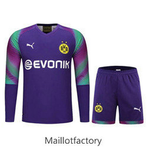 Nouveaux Kit d'entrainement Maillot Borussia Dortmund Gardien De But 2019/20 Violet Col V