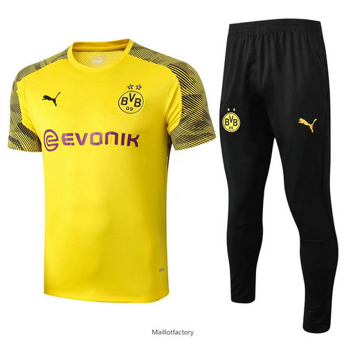 Flocage Kit d'entrainement Maillot Borussia Dortmund 2019/20 Jaune/Noir Col Rond
