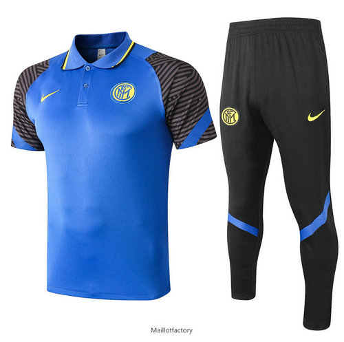 Flocage Kit d'entrainement Maillot Inter Milan POLO 2020/21 Bleu