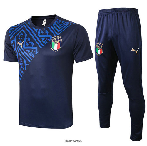 Achetez Kit d'entrainement Maillot Italie 2020/21 Bleu Marine Col Rond