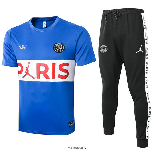 Vente Kit d'entrainement Maillot PSG 2020/21 Bleu (Blanc logo Pris)
