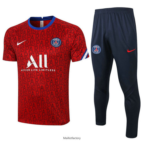 Achetez Kit d'entrainement Maillot PSG 2020/21 Rouge Paris