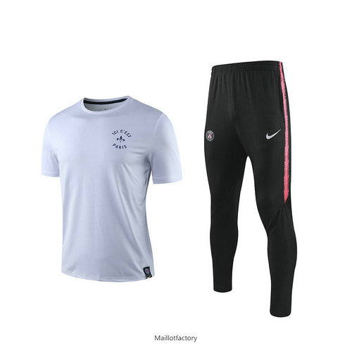 Achetés Kit d'entrainement Maillot PSG 2019/20 Blanc/Noir