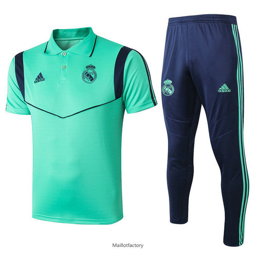 Vente Kit d'entrainement Maillot Real Madrid POLO 2019/20 Vert