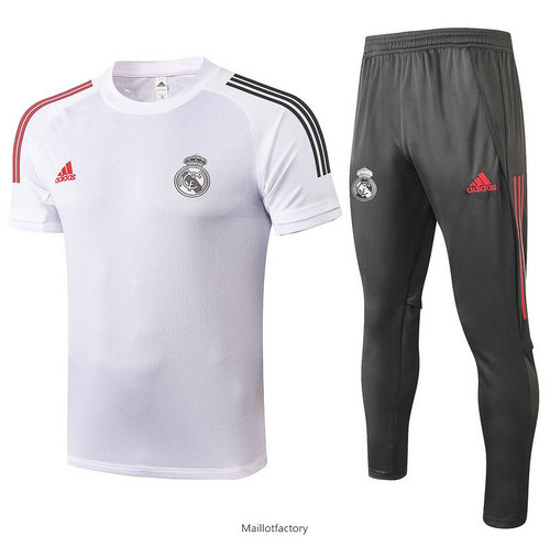 Prix Kit d'entrainement Maillot Real Madrid 2020/21 Blanc