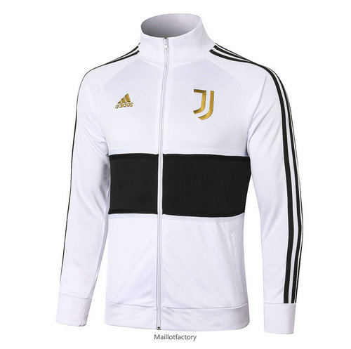 Nouveaux Veste Juventus 2020/21 Blanc/Noir Or Badge Col Haut