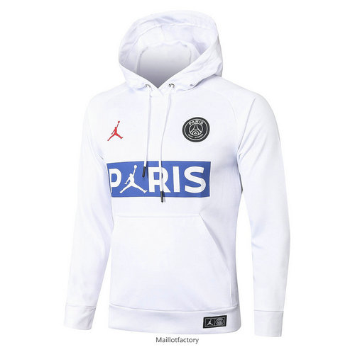 Achetez Veste a Capuche PSG Jordan 2020/21 Blanc